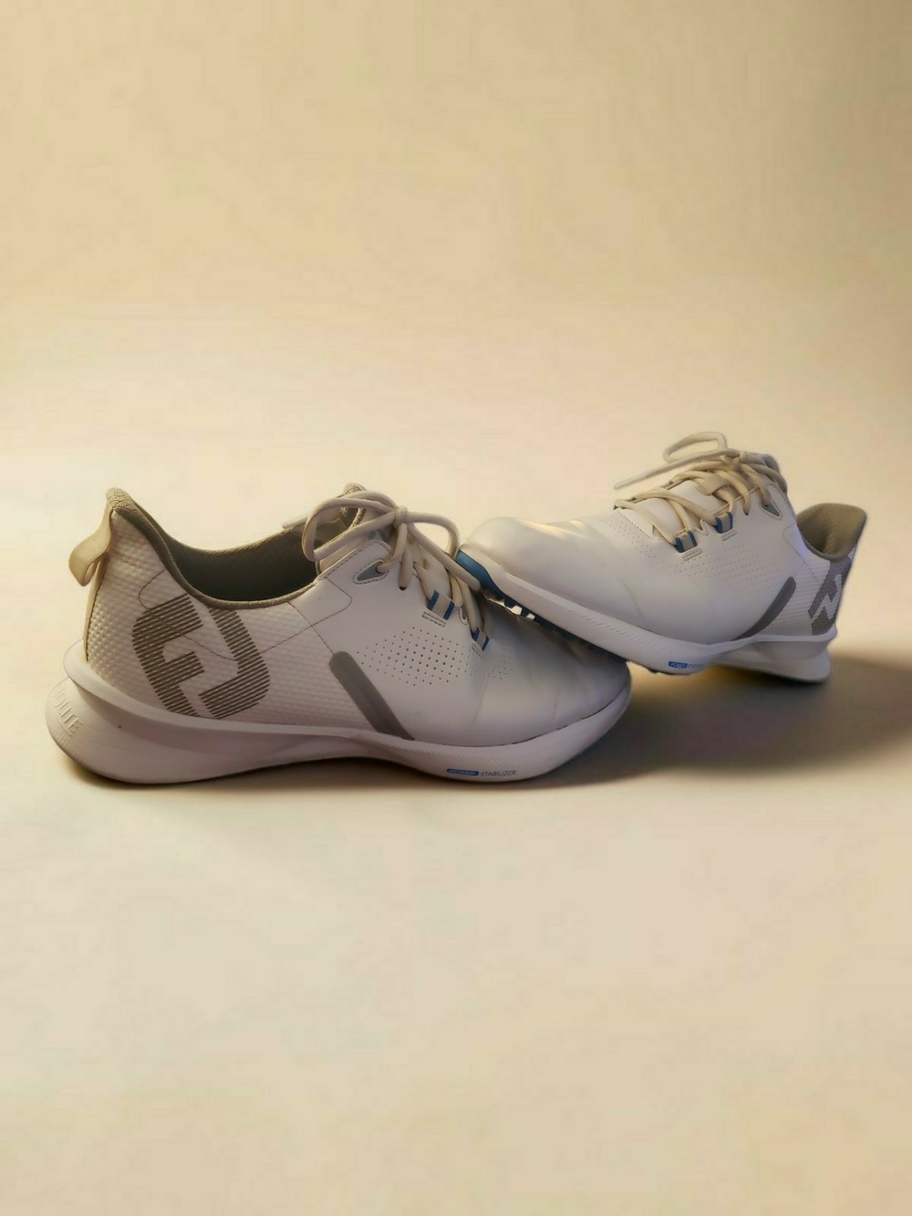 FootJoy Men's White and Gray Athletic Golf Shoes Size 10